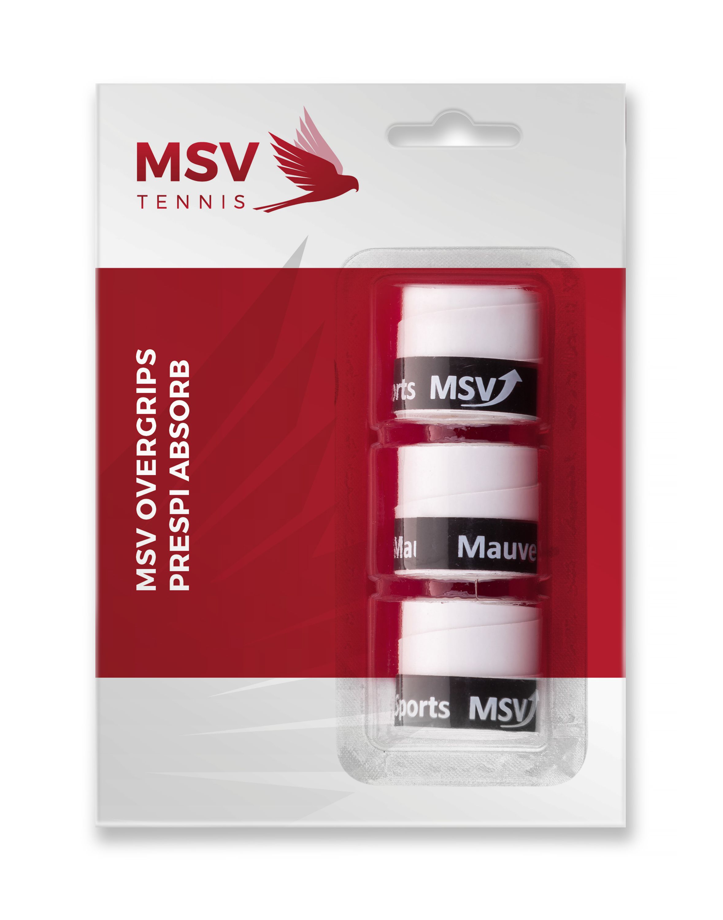 MSV Overgrip Prespi Absorb,  3 / pack, white